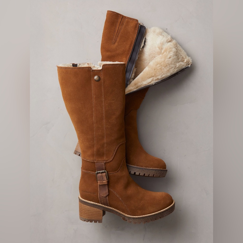 OVERLAND Shearling-Lined Leather Winter Boots